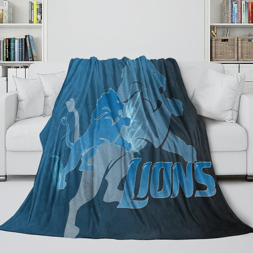 Detroit Lions Blanket Flannel Fleece Throw Room Decoration (Online Order Only)
