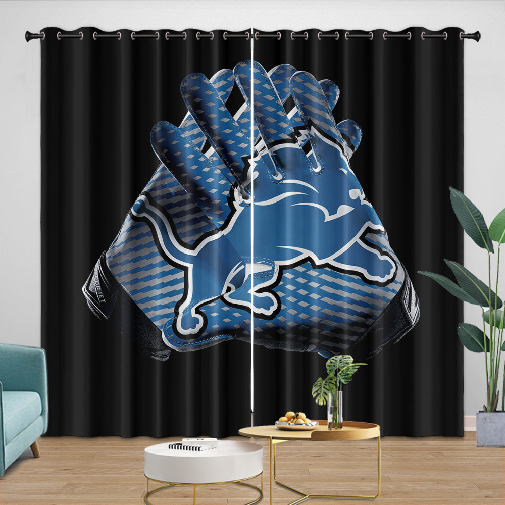 Detroit Lions Curtains Blackout Window Drapes (ONLINE ORDER ONLY)
