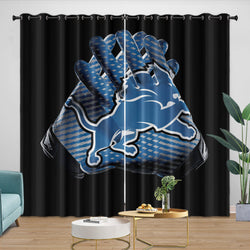 Detroit Lions Curtains Blackout Window Drapes (ONLINE ORDER ONLY)