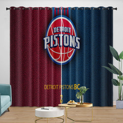 Detroit Pistons Curtains Blackout Window Drapes Room Decoration (Online Order Only)
