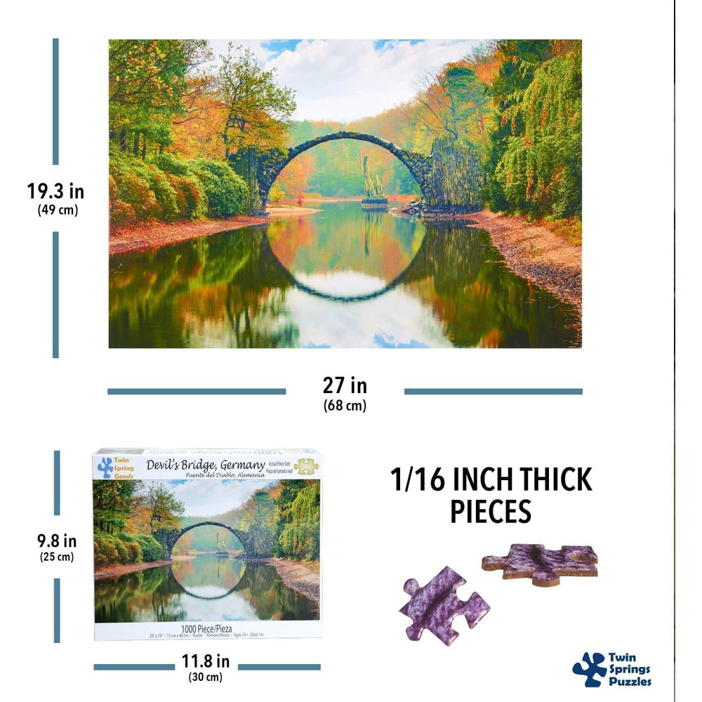 Devil's Bridge Germany 1000 Piece Jigsaw Puzzle Twin Spring (ONLINE ORDER ONLY)
