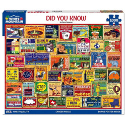 Did You Know 1000 Piece Jigsaw Puzzle White Mountain (ONLINE ORDER ONLY)