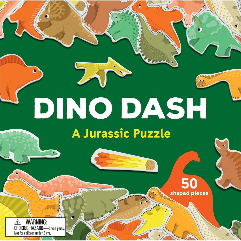 Dino Dash 50 Shaped Piece Cluster Jigsaw Puzzle Laurence King (ONLINE ORDER ONLY)