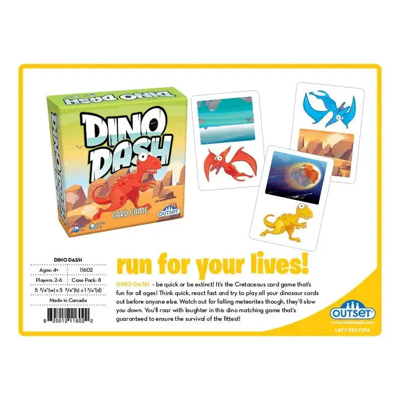 Dino Dash Card Game - Be Quick or Be Extinct - Outset (ONLINE ORDER ONLY)