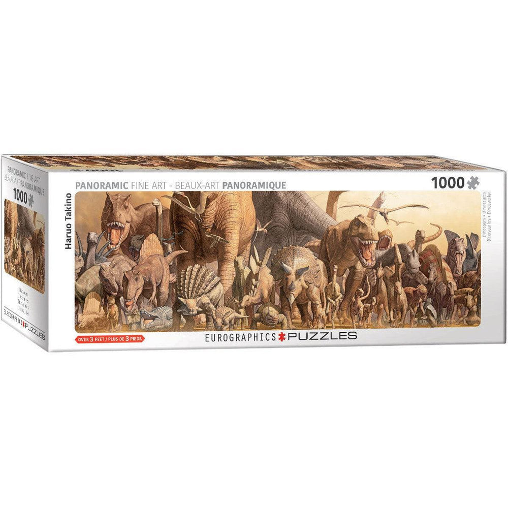 Dinosaurs 1000 Piece Panoramic Jigsaw Puzzle Eurographics (ONLINE ORDER ONLY)