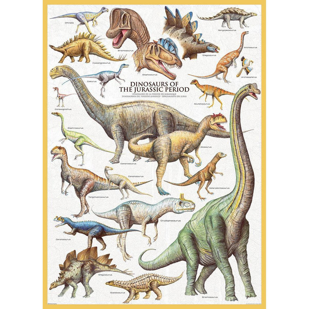 Dinosaurs of the Jurassic Period 1000 Piece Jigsaw Puzzle Eurographics (ONLINE ORDER ONLY)