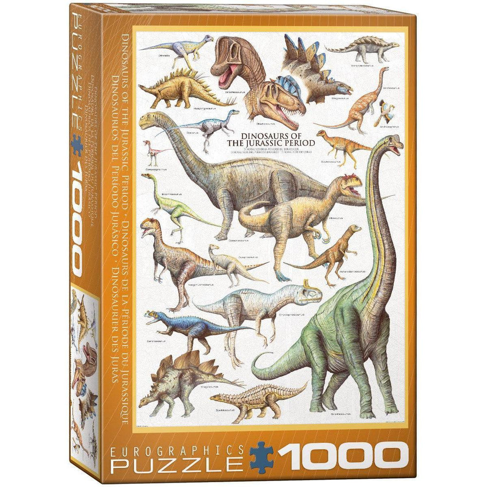 Dinosaurs of the Jurassic Period 1000 Piece Jigsaw Puzzle Eurographics (ONLINE ORDER ONLY)