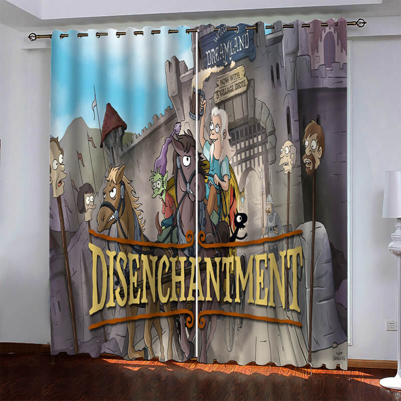 Disenchantment Curtains Pattern Blackout Window Drapes (Online Order Only)