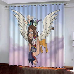 Disenchantment Curtains Pattern Blackout Window Drapes (Online Order Only)