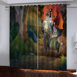 Disenchantment Curtains Pattern Blackout Window Drapes (Online Order Only)