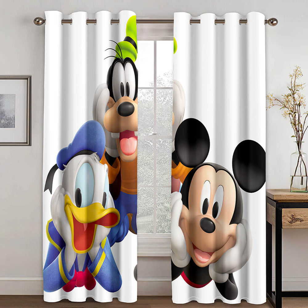 Disney Mickey Mouse Curtains Cosplay Blackout Window Treatments Drapes (Online Order Only)
