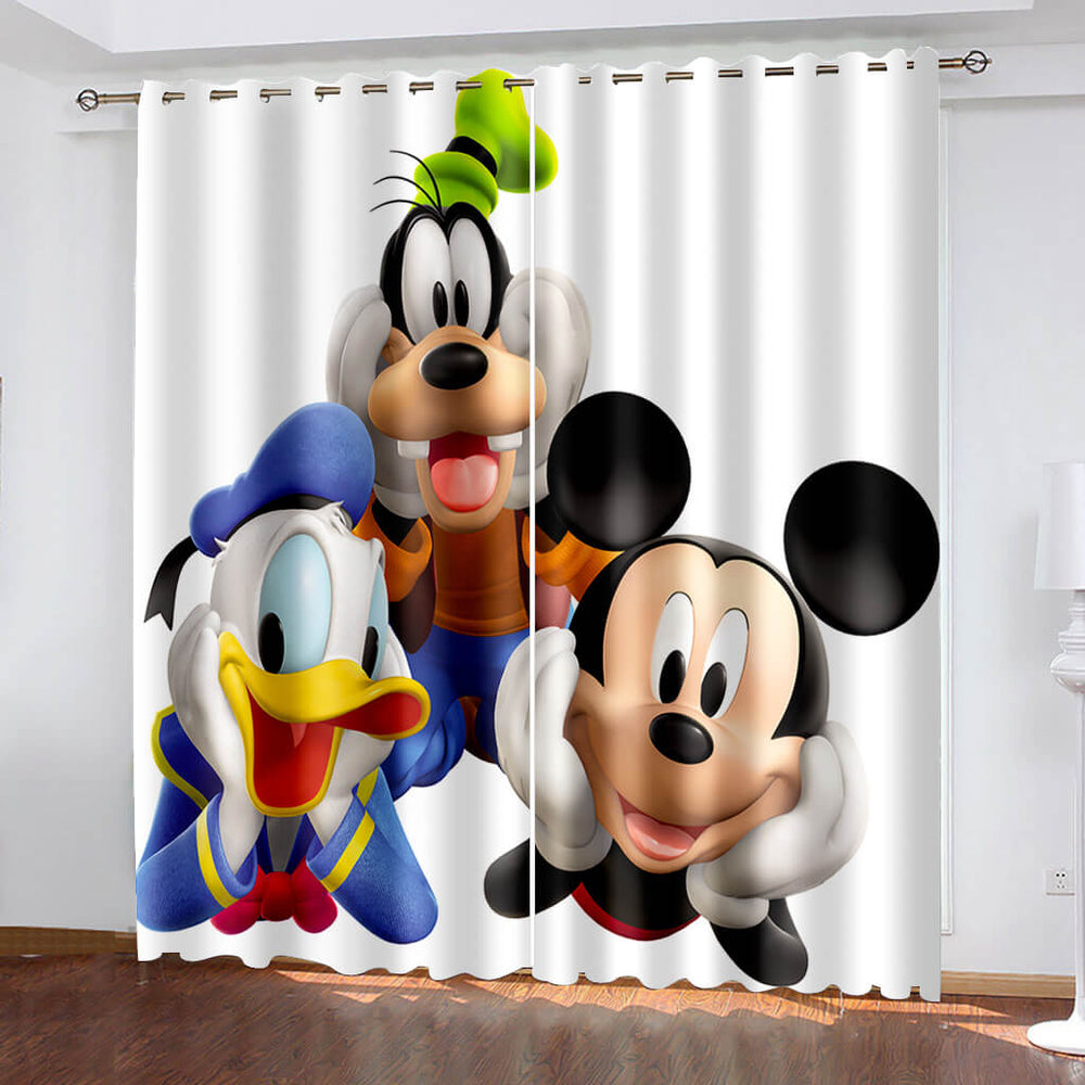 Disney Mickey Mouse Curtains Cosplay Blackout Window Treatments Drapes (Online Order Only)