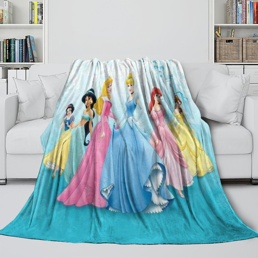 Disney Princess Pattern Blanket Flannel Throw Kids Room Decoration (ONLINE ORDER ONLY)