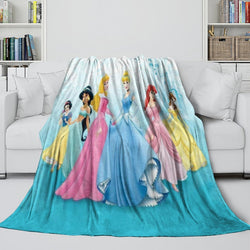 Disney Princess Pattern Blanket Flannel Throw Kids Room Decoration (ONLINE ORDER ONLY)