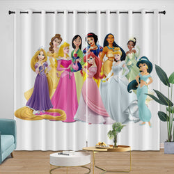 Disney Princess Pattern Curtains Blackout Kids Room Window Drapes (ONLINE ORDER ONLY)