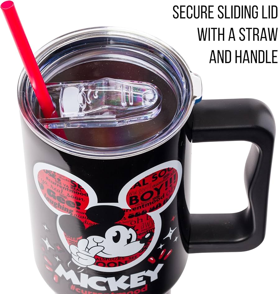 Disney Classic Mickey Mouse “#currentmood” Stainless Steel Tumbler (ONLINE ORDER ONLY)