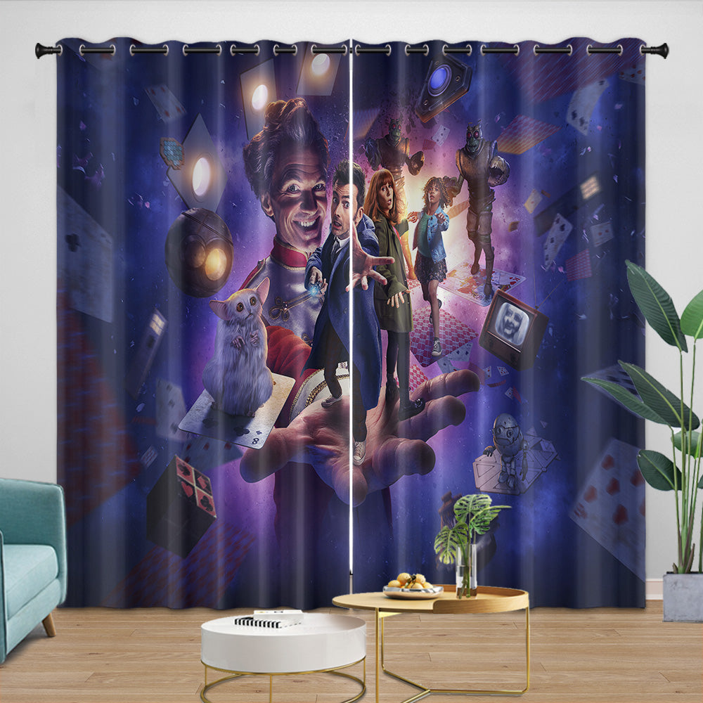 Doctor Who Curtains Blackout Window Drapes Room Decoration (Online Order Only)