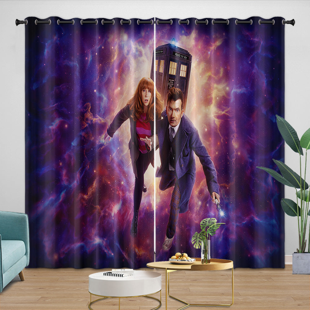 Doctor Who Curtains Blackout Window Drapes Room Decoration (Online Order Only)