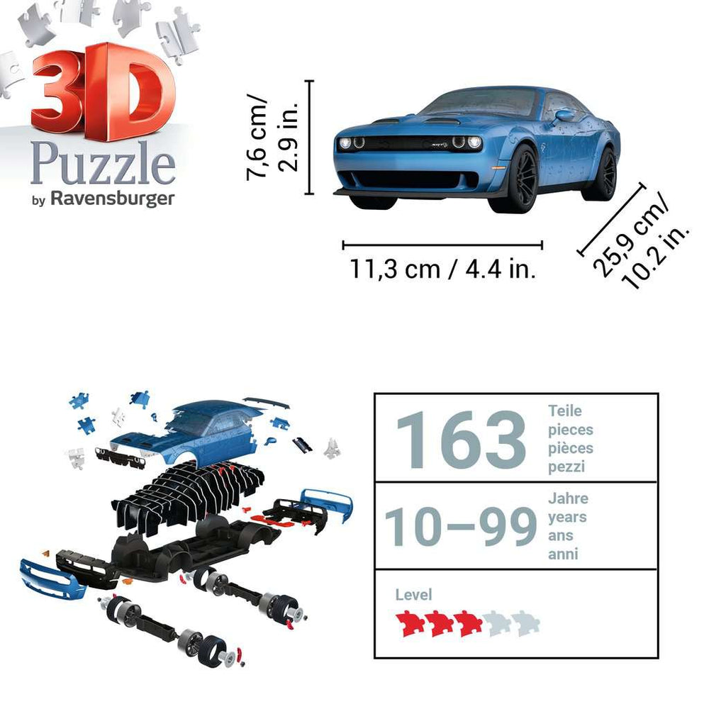 Dodge Challenger SRT® Hellcat Redeye 163 Piece 3D Jigsaw Puzzle Ravensburger (ONLINE ORDER ONLY)