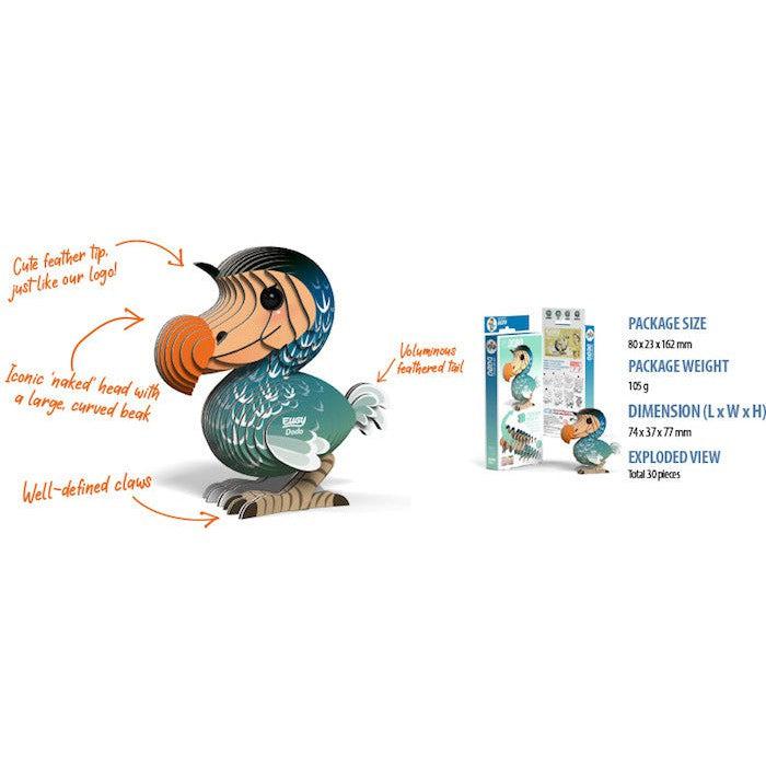 Dodo 3D Cardboard Model Kit Eugy (ONLINE ORDER ONLY)