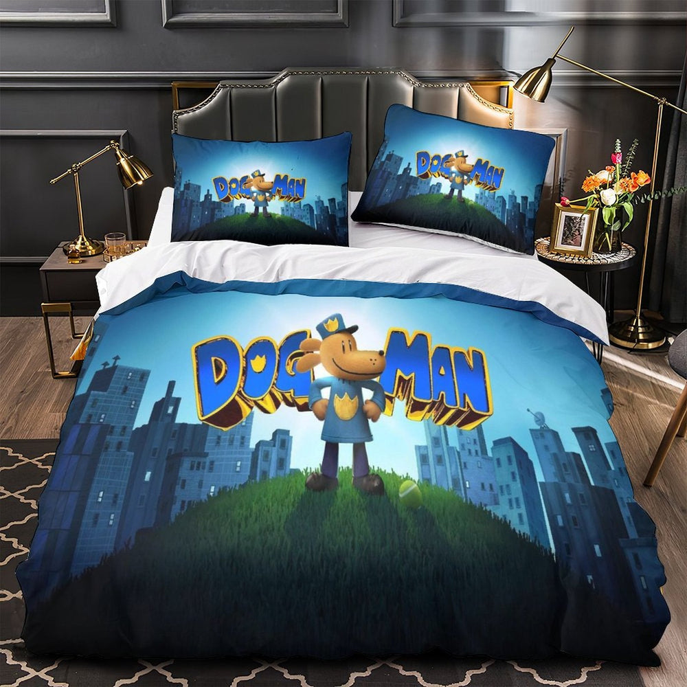 Dog Man Bedding Set Quilt Cover Without Filler (Online Order Only)
