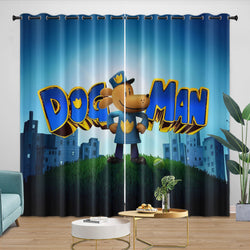 Dog Man Curtains Blackout Window Drapes Room Decoration (Online Order Only)