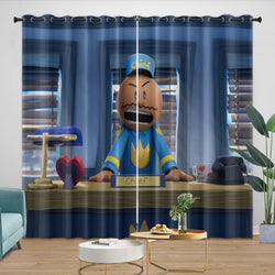 Dog Man Curtains Blackout Window Drapes Room Decoration (Online Order Only)