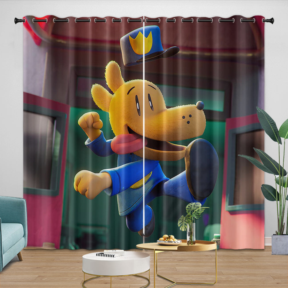 Dog Man Curtains Blackout Window Drapes Room Decoration (Online Order Only)