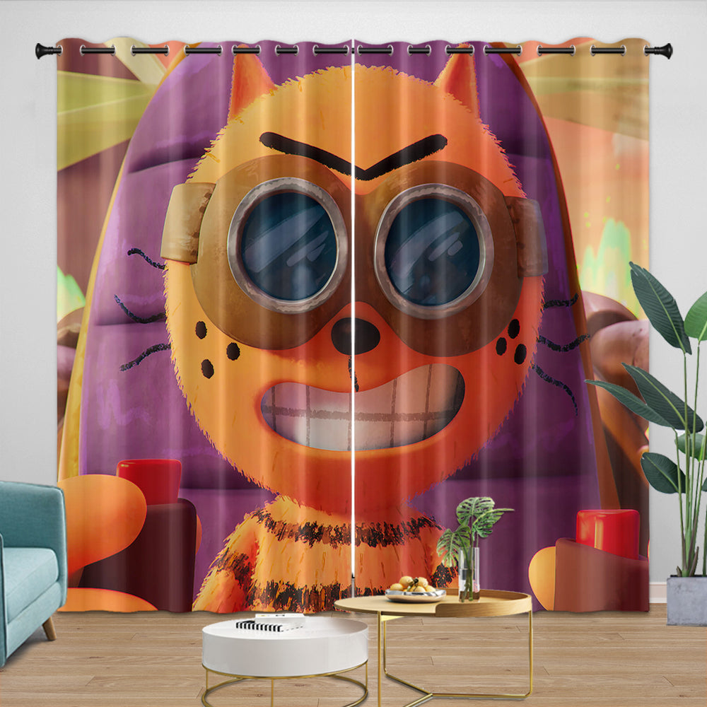 Dog Man Curtains Blackout Window Drapes Room Decoration (Online Order Only)