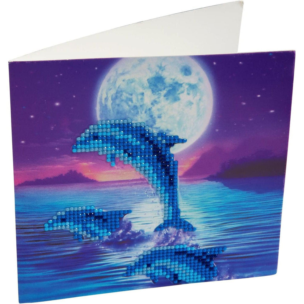 Dolphin Pod Crystal Art Card Kit Craft Buddy (ONLINE ORDER ONLY)