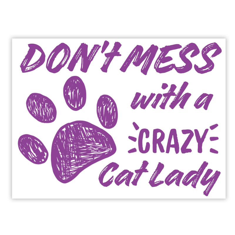 Crazy Cat Lady Sticker (Online Order Only)