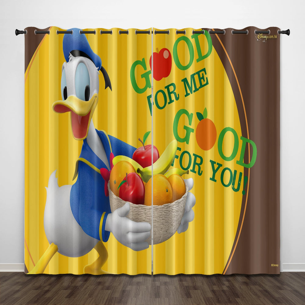 Donald Duck Curtains Pattern Blackout Window Drapes (Online Order Only)