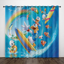 Donald Duck Curtains Pattern Blackout Window Drapes (Online Order Only)
