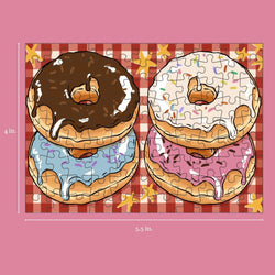 Donuts 99 Piece Mini Jigsaw Puzzle Puzzledly