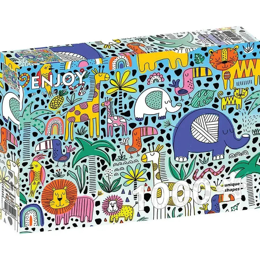 Doodle Safari 1000 Piece Jigsaw Puzzle Enjoy (ONLINE ORDER ONLY)