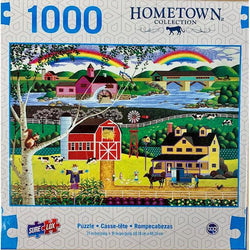 Double Rainbow Hometown Collection 1000 Piece Jigsaw Puzzle Sure Lox (ONLINE ORDER ONLY)