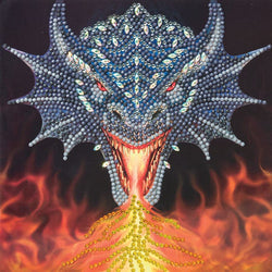 Dragon Fire Head Crystal Art Card Kit Craft Buddy (ONLINE ORDER ONLY)