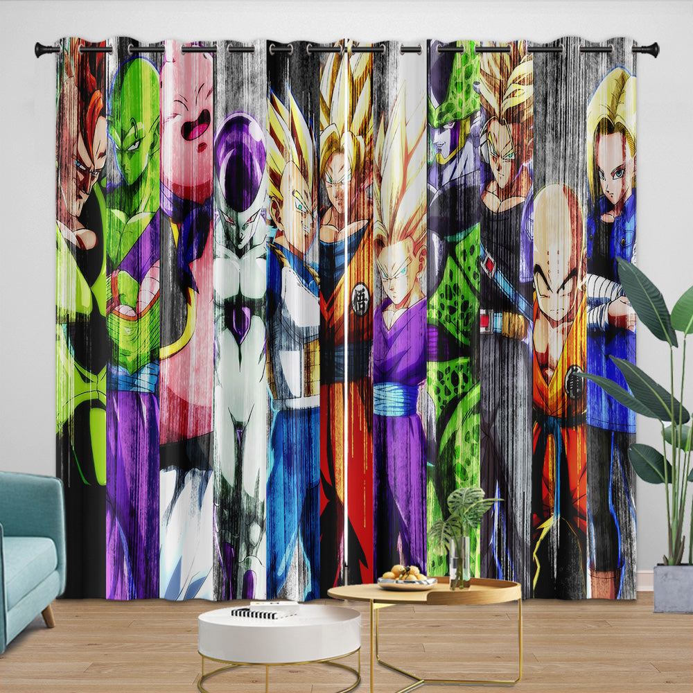 Dragon Ball FighterZ Curtains Blackout Window Drapes Room Decoration (Online Order Only)