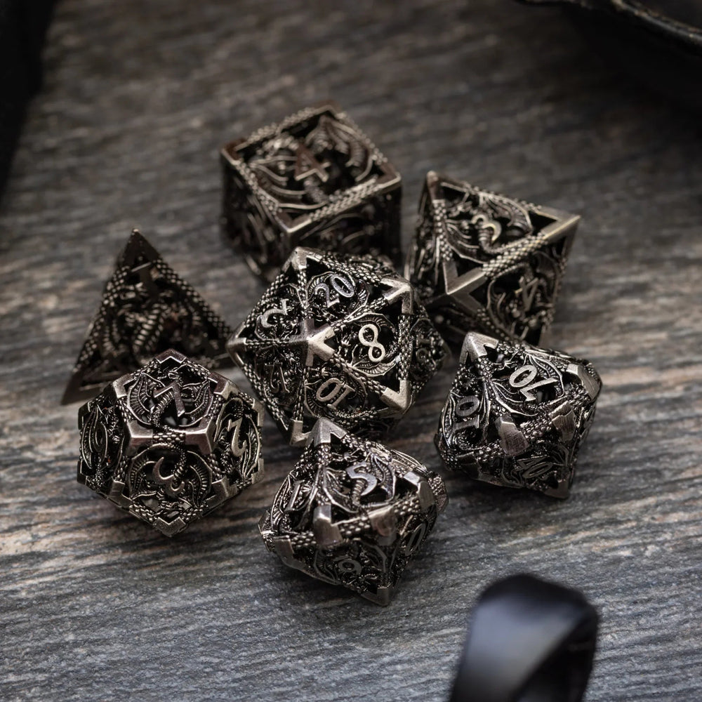 Dragon Hollow Metal DND Dice Set (ONLINE ORDER ONLY)