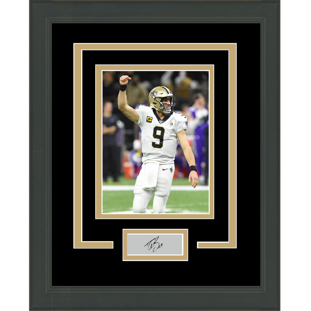 Framed Drew Brees Facsimile Laser Engraved Signature Auto New Orleans Saints 11x14 Football Photo (ONLINE ORDER ONLY)