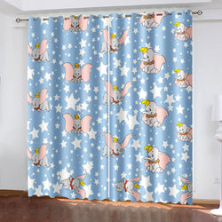 Dumbo Curtains Cosplay Blackout Window Treatments Drapes for Room Decor (Online Order Only)