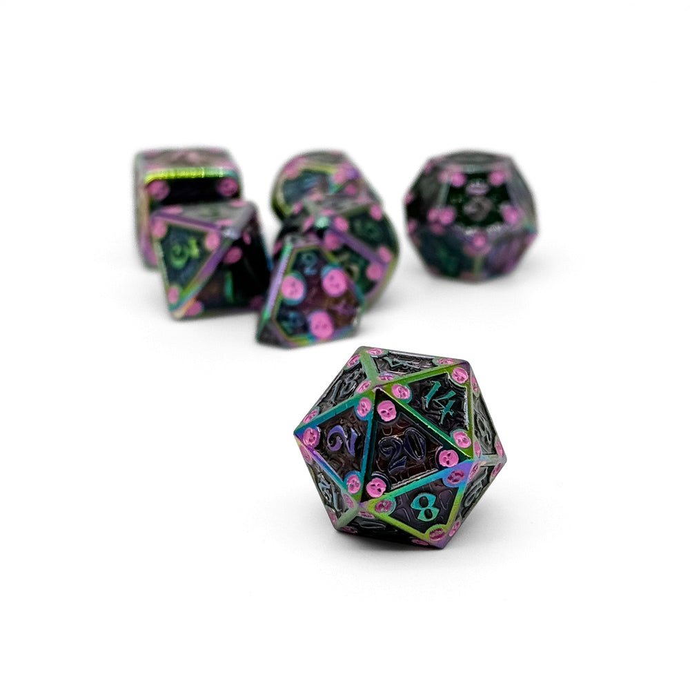 Dungeon Delve - Torture Chamber 7 Piece RPG set Alloy Metal Dice (Online Only)