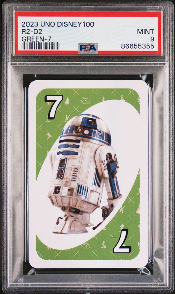 2023 UNO DISNEY 100 R2 D2 GREEN 7 PSA 9 (Online Order Only)