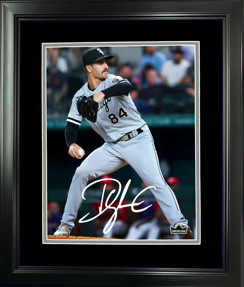 Framed Dylan Cease Facsimile Laser Engraved Signature Auto Chicago White Sox 11"x14" Baseball Photo HOFSM Holo (ONLINE ORDER ONLY)