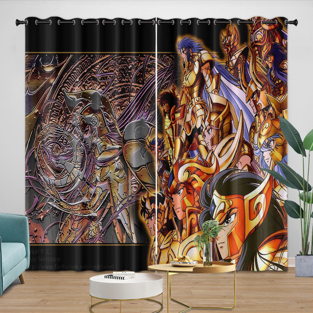 Saint Seiya Curtains Blackout Window Drapes Room Decoration (Online Order Only)