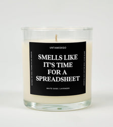 Smells Like It's Time For A Spreadsheet Glass Candle (Online Order Only)