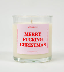 Merry Fucking Christmas Glass Candle (ONLINE ORDER ONLY)