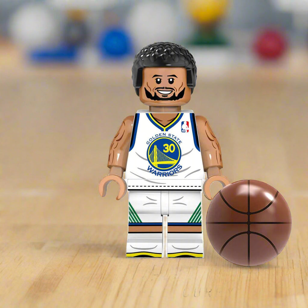 Stephen Curry White Uniform Custom Basketball Minifigure (ONLINE ORDER ONLY)