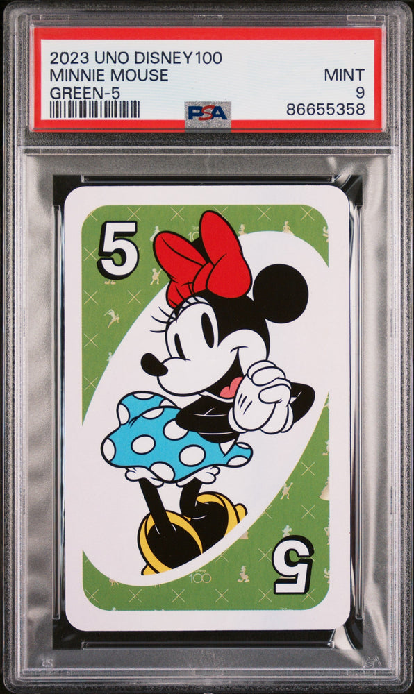 2023 UNO DISNEY 100 MINNIE MOUSE GREEN 5 PSA 9 (Online Order Only)