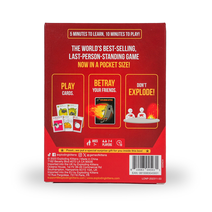 Exploding Kittens Original: Grab & Game Edition (ONLINE ORDER ONLY)